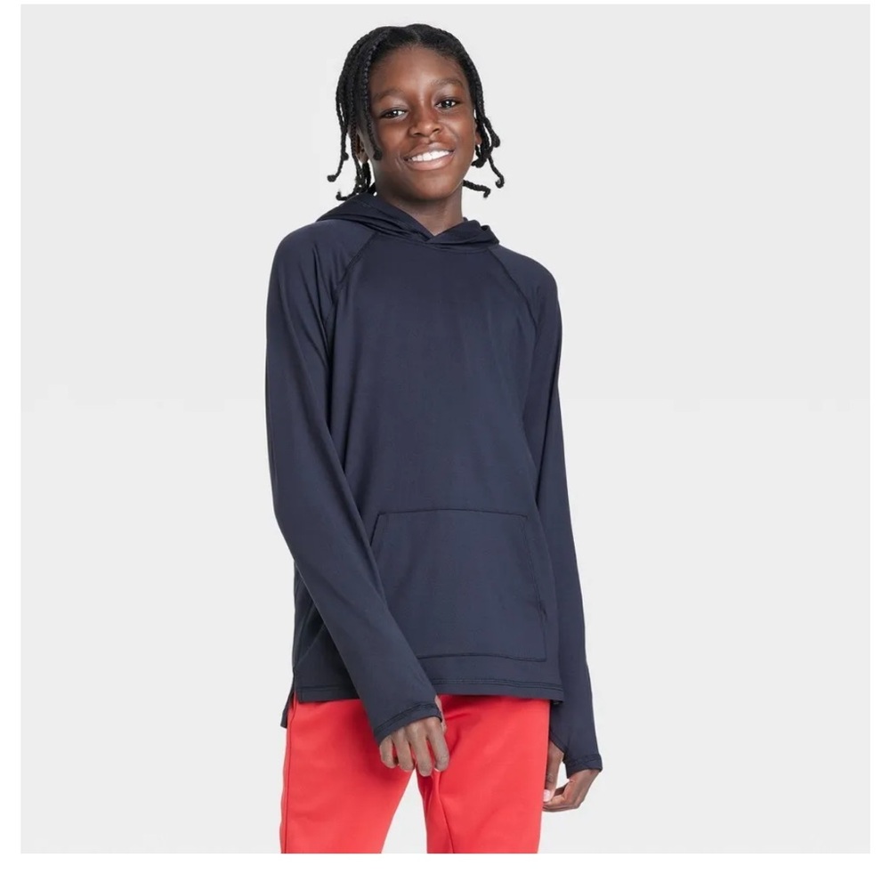 All In Motion Boys' Soft Gym Pullover Hoodie-Black